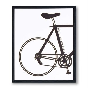 Cuadro BICI blanco 25x30