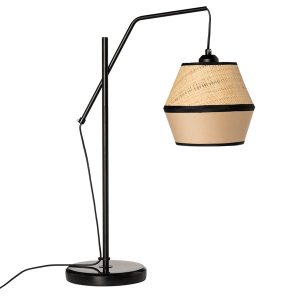 Lámpara sobremesa ROTTA natural - negro